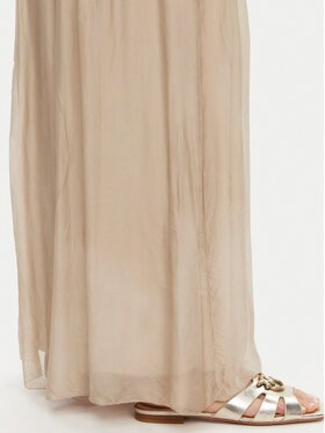 ViCOLO Spodnie palazzo TD0021 Beżowy Regular Fit