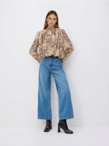 Bluzka w zwierzęcy wzór - wielobarwny