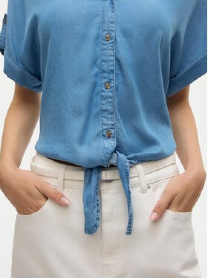 Vero Moda Koszula Fleur 10326059 Niebieski Regular Fit