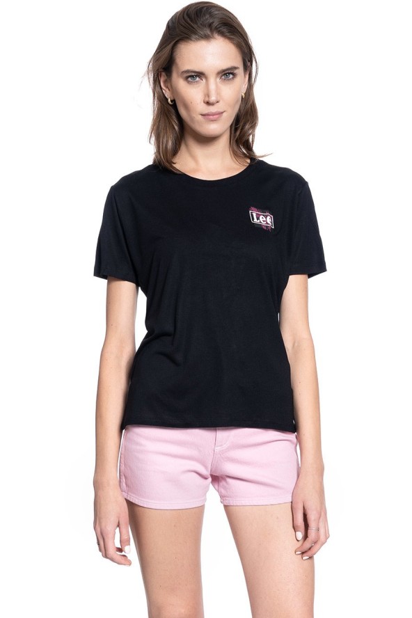 DAMSKI T-SHIRT LEE RELAXED FIT TEE BLACK L40CBW01 112108491