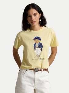 Polo Ralph Lauren T-Shirt 211B17792001 Żółty jasny Regular Fit