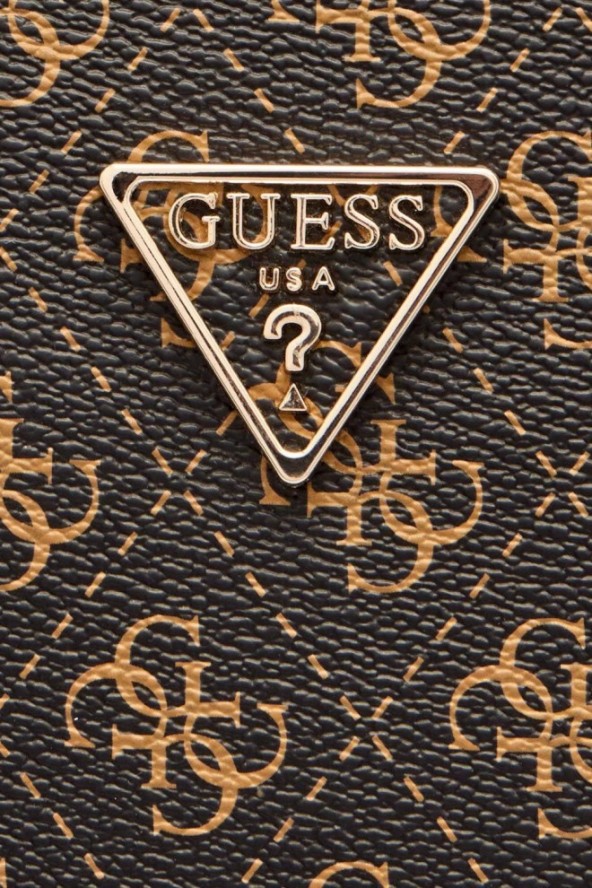 GUESS Brązowa damska shopperka logowana Noelle Tote