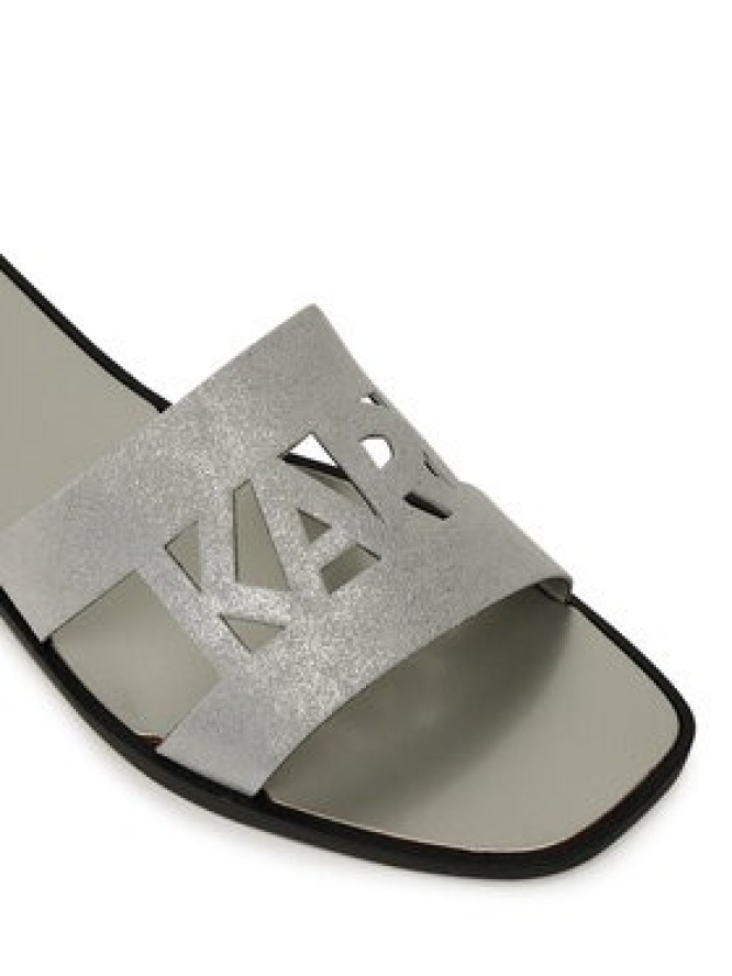 KARL LAGERFELD Klapki Skoot II KL80402 Srebrny