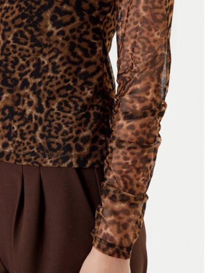 DKNY Bluzka P53HVCMM Brązowy Regular Fit