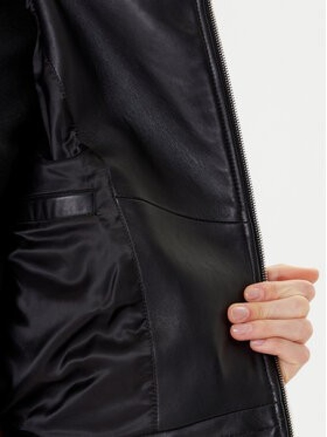 BOSS Kurtka skórzana Sayuri 50548471 Czarny Regular Fit