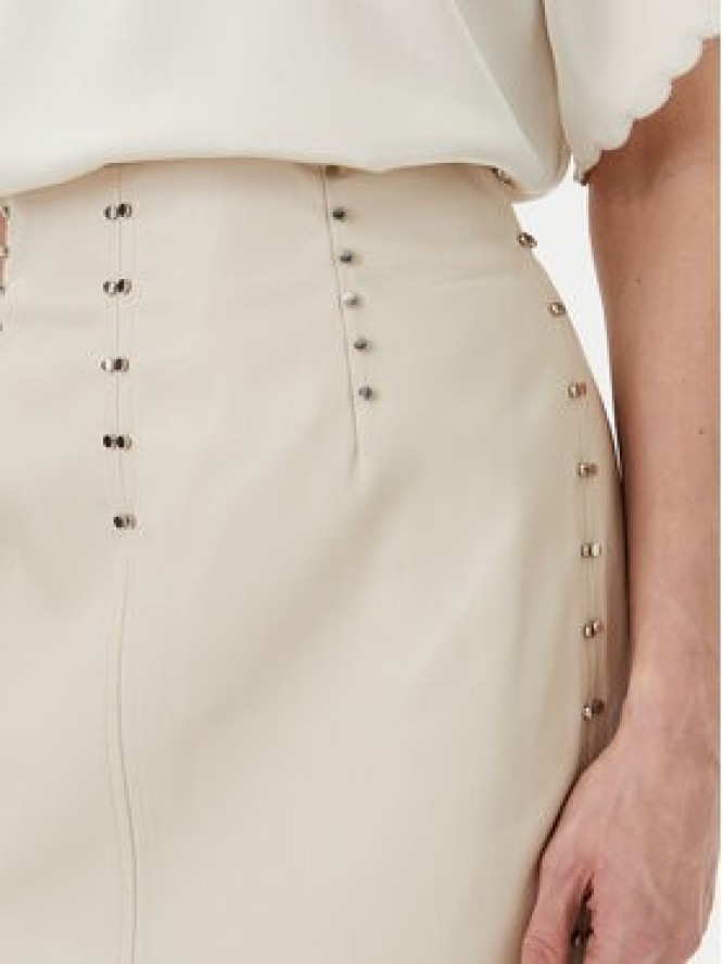 Bruuns Bazaar Spódnica z imitacji skóry Tuanelle BBW4392 Beżowy Regular Fit