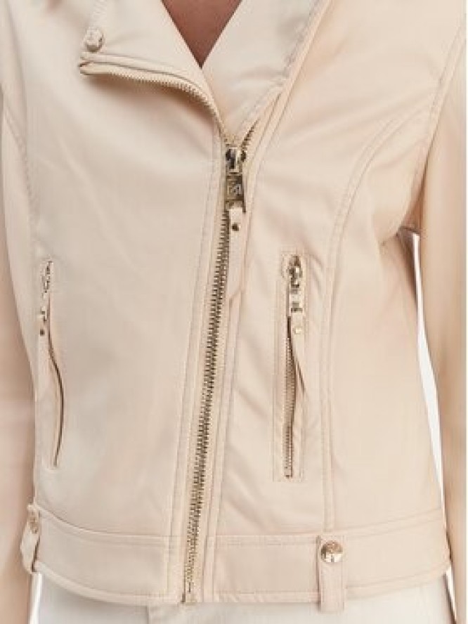 Rinascimento Kurtka z imitacji skóry CFC0124666003 Beżowy Regular Fit
