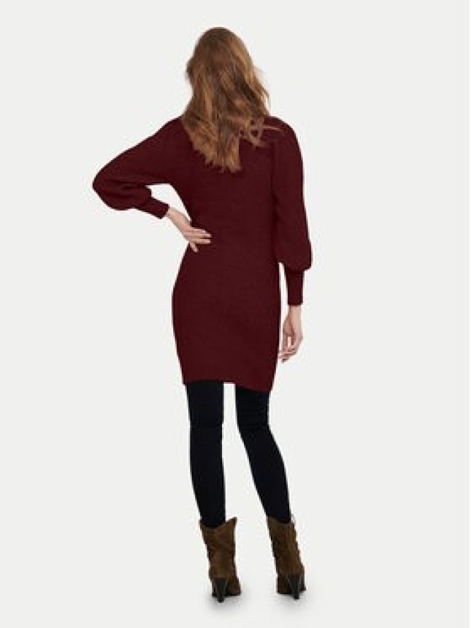 ONLY Sukienka dzianinowa Katia 15232502 Bordowy Comfort Fit