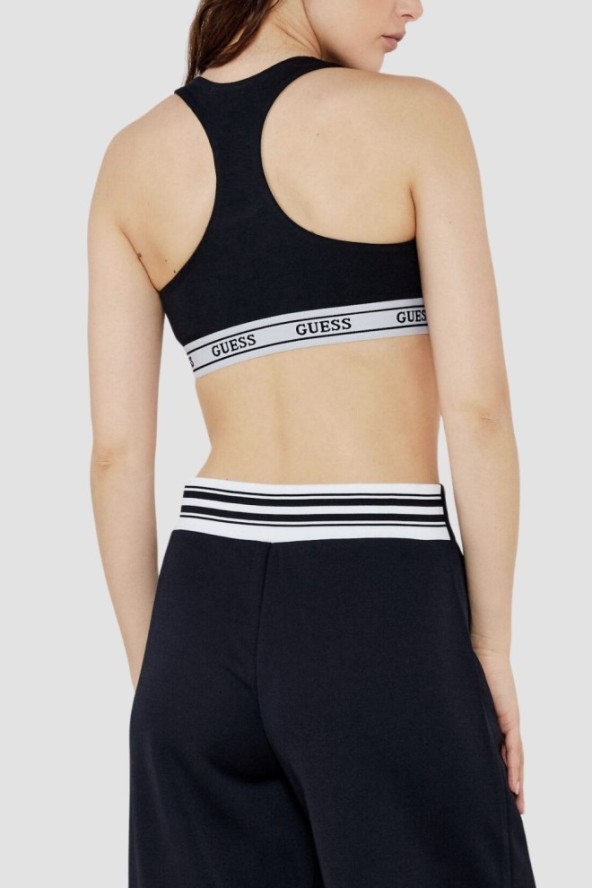 GUESS Czarny damski top sportowy Aline, Rozmiar M