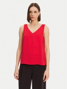 Pieces Top Franan 17146424 Czerwony Regular Fit
