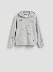 Bluza ze świątecznym motywem - ciemnoszary