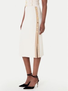 Elisabetta Franchi Spódnica midi GK-27S-61E2-V340 Beżowy Regular Fit