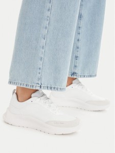 Calvin Klein Sneakersy Light Eva Runn Laceup Aop HW0HW03292 Biały