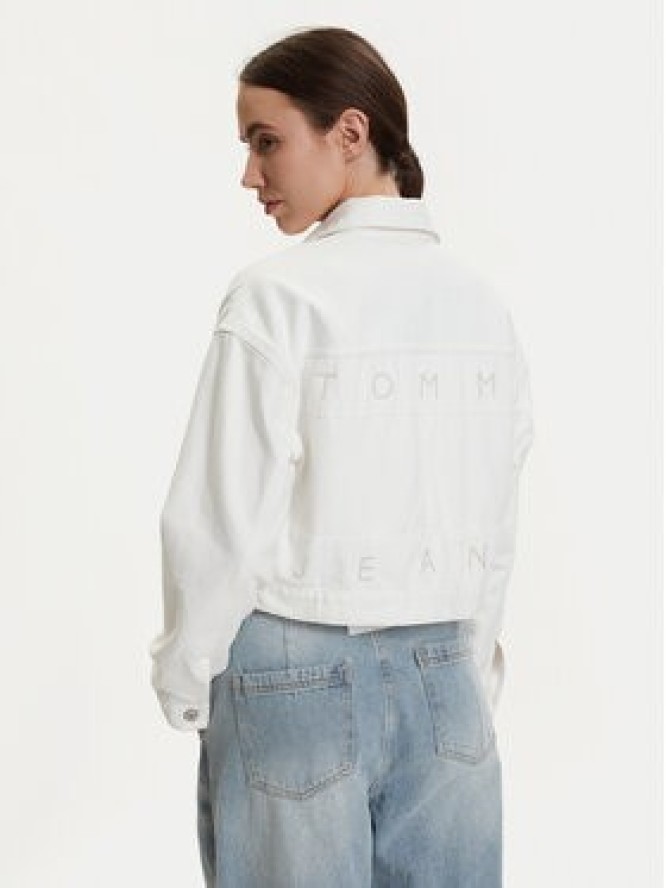 Tommy Jeans Kurtka jeansowa DW0DW21979 Biały Oversize
