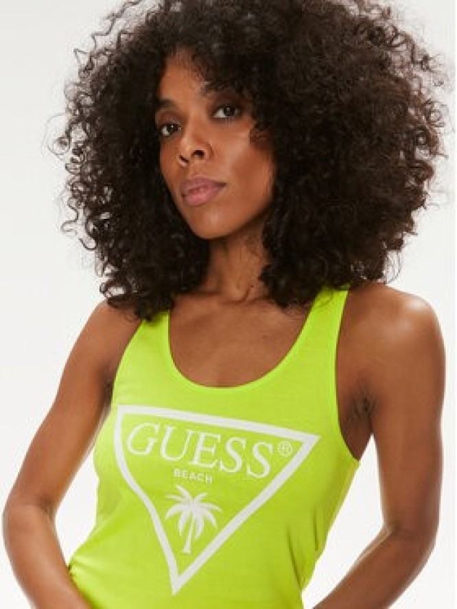 Guess Sukienka letnia E3GP03 JA914 Zielony Regular Fit