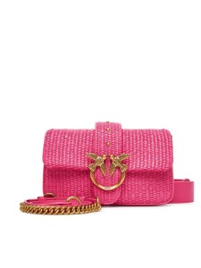 PINKO Torebka Love One Mini Slouchy Fl PE 25 PLTT 104340 A2CF Różowy