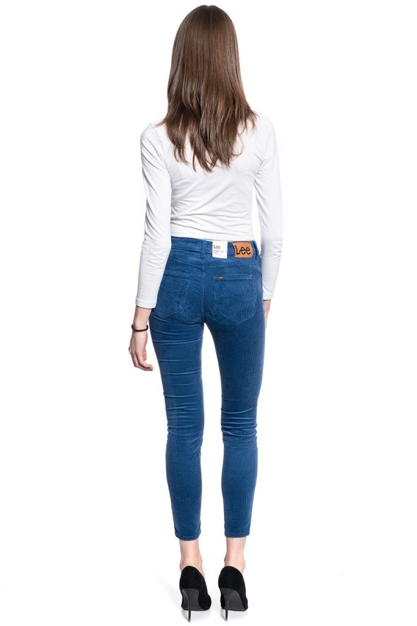 SPODNIE DAMSKIE SZTRUKSOWE LEE SCARLETT HIGH ESTATE BLUE L626QG17 112114322