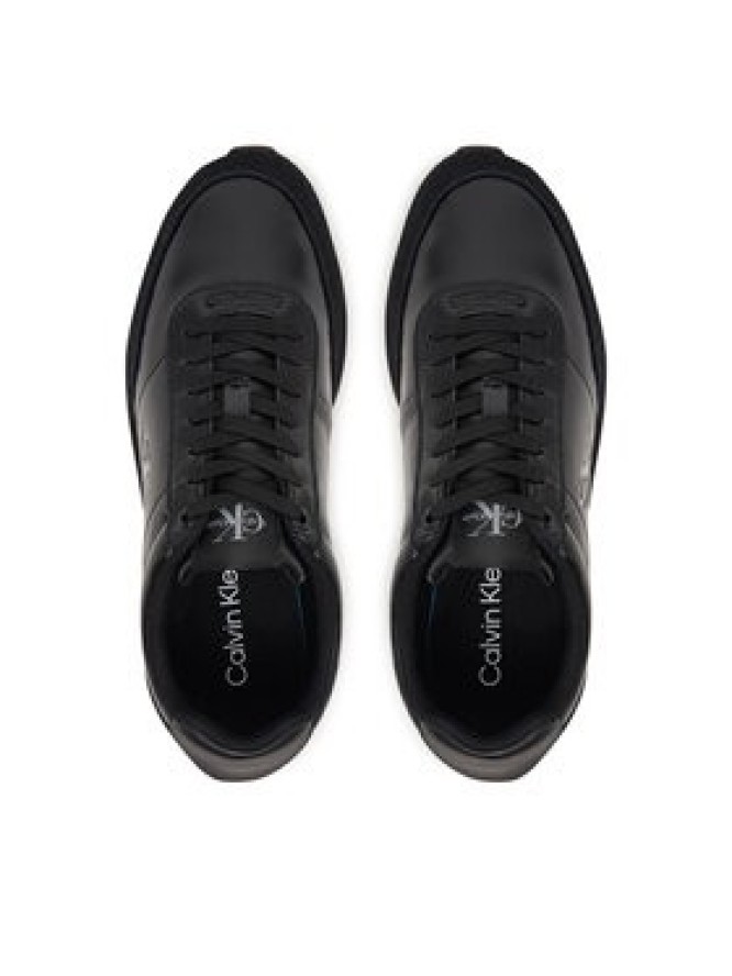 Calvin Klein Sneakersy Retro Runner Ess Lth-Sue HW0HW03248 Czarny