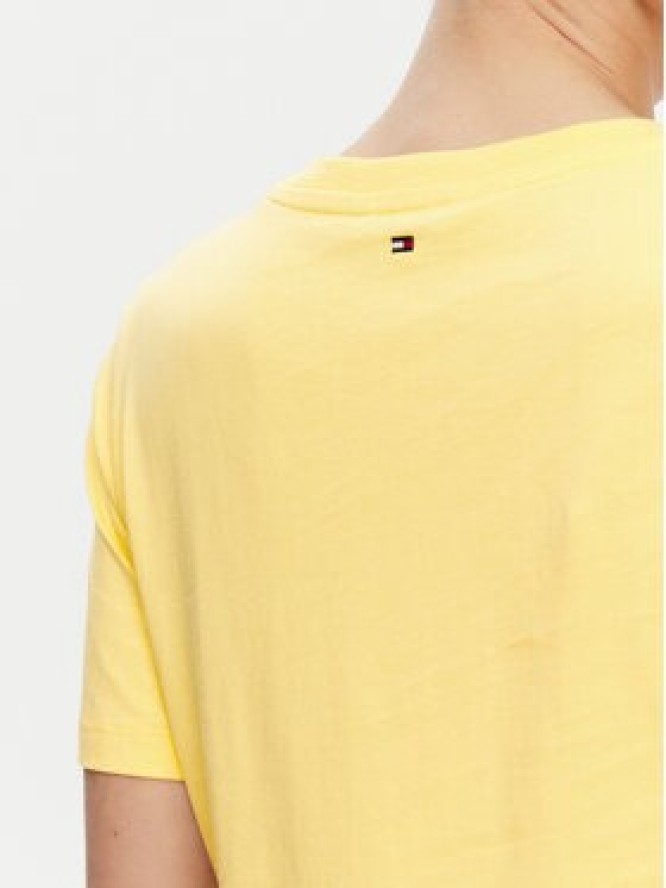 Tommy Hilfiger T-Shirt WW0WW45522 Żółty Regular Fit