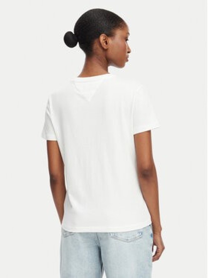 Tommy Jeans T-Shirt Linear Ss Tee DW0DW22789 Kremowy Regular Fit