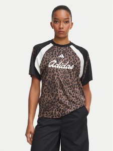 adidas T-Shirt House Of Tiro Jersey KV0905 Brązowy Regular Fit