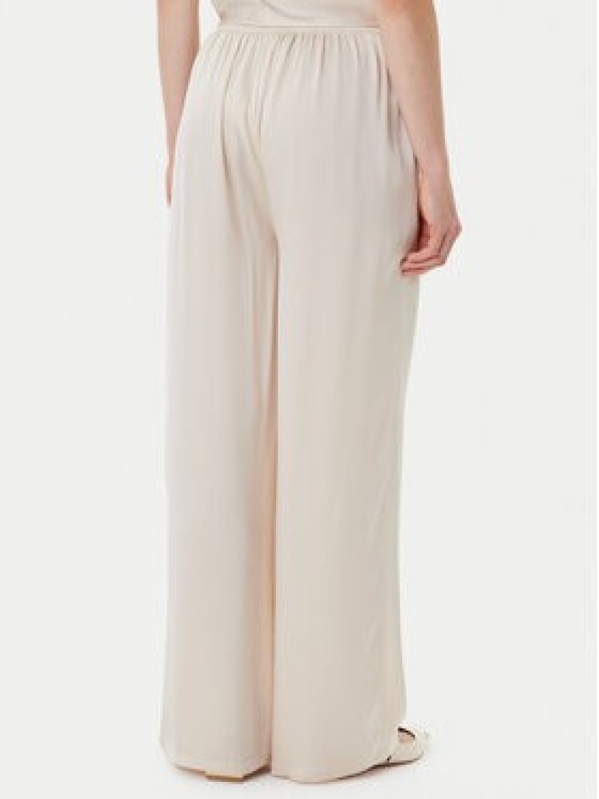 Eleh Spodnie palazzo ESS250049 Écru Regular Fit