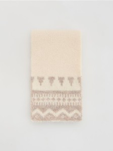 Wzorzysty szalik - kremowy