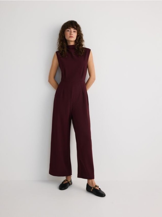 Kombinezon z długimi nogawkami - bordowy