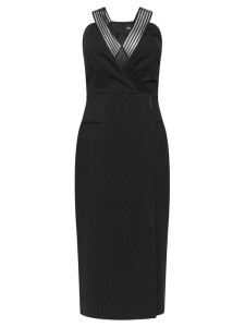 BOSS Sukienka koktajlowa Daliyah 50548103 Czarny Slim Fit