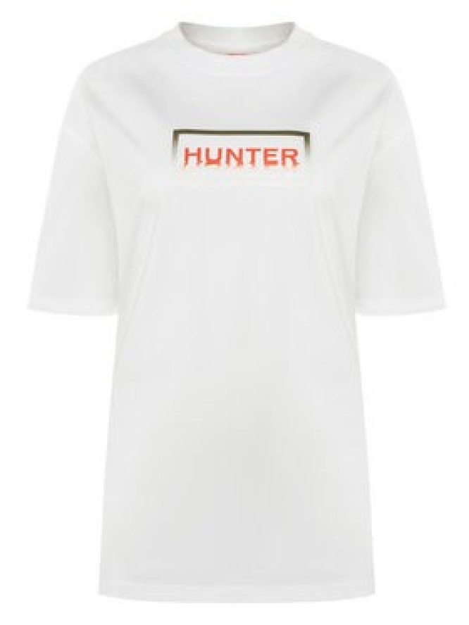 Hunter T-Shirt Abele UNISEX HARU0007251 Biały Regular Fit