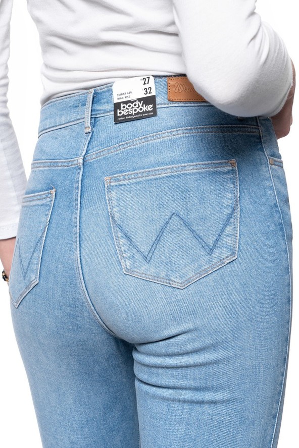 SPODNIE DAMSKIE WRANGLER HIGH RISE SKINNY SOFT CLOUD W27HZI29R 112128152