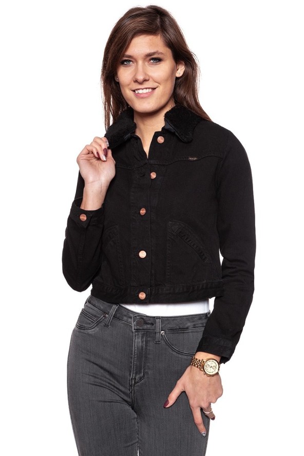 DAMSKA KURTKA JEANSOWA WRANGLER STAR JACKET BLACK STAR W413FG13D 112128773
