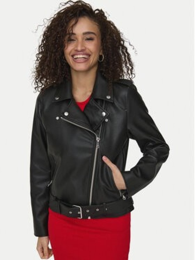 ONLY Kurtka z imitacji skóry Mille 15357332 Czarny Slim Fit