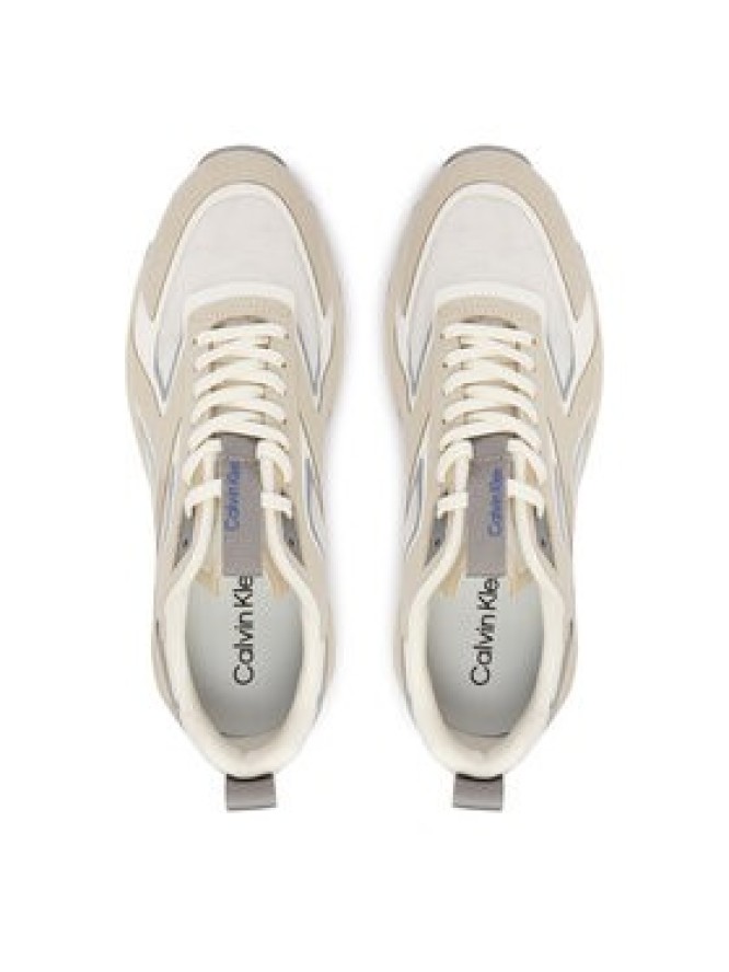 Calvin Klein Sneakersy Hike Run Ckstripe Ripst HW0HW03019 Beżowy