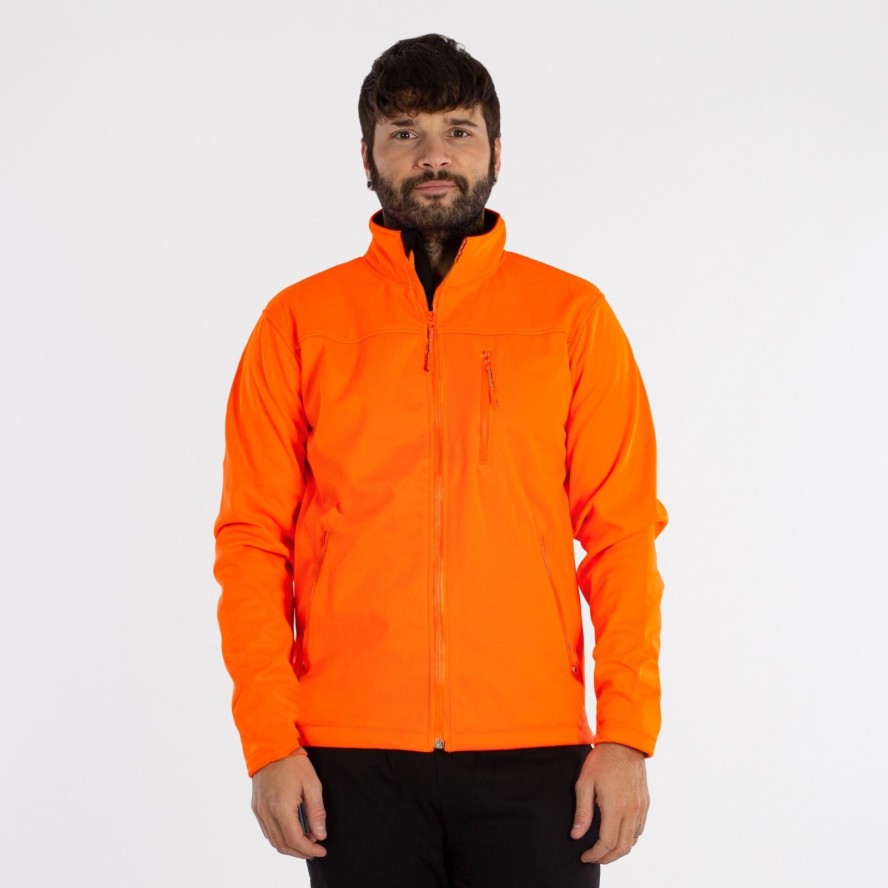 Kurtka softshell 2514 wodoodporna - fluorescencyjny pomarańcz