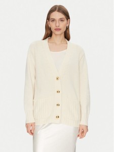 Luisa Spagnoli Kardigan Canolo 58505 Écru Regular Fit