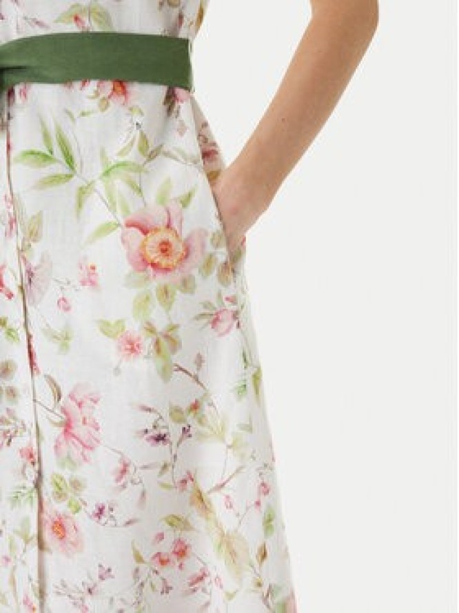 Luisa Spagnoli Sukienka koszulowa Pilea 543227 Écru Regular Fit