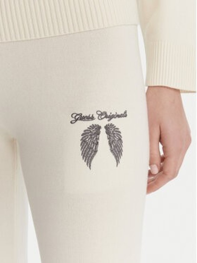 Guess Spodnie dzianinowe W6RB63 Z2V62 Écru Relaxed Fit