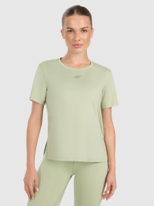 4F Koszulka treningowa regular szybkoschnąca damska - zielona M