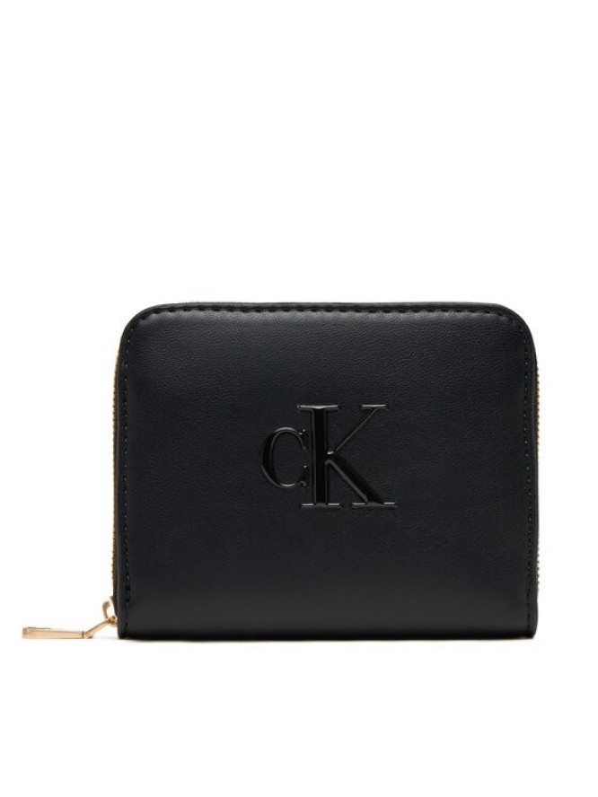Calvin Klein Portfel Raised Ck Medium Zip LV04F1026G Czarny
