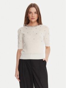 KAOS Sweter RI1KT021 Écru Regular Fit