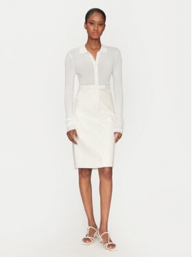 Bardot Spódnica z imitacji skóry 59679SB1 Biały Regular Fit