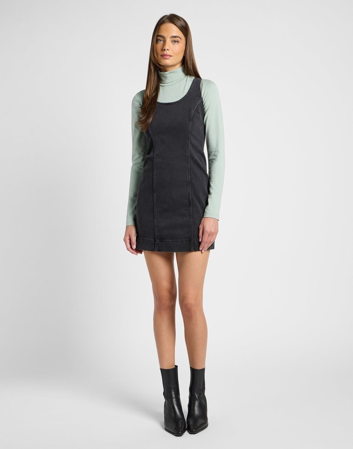 LEE DAMSKA SUKIENKA JEANSOWA FOREVERFIT DRESS BLACK AVEY 112355124 LI66017916