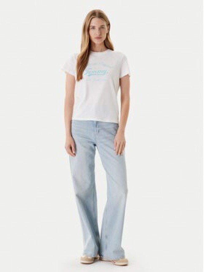 Tommy Jeans T-Shirt Essential DW0DW21404 Biały Regular Fit