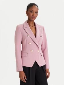 Rinascimento Marynarka CFC0126227003 Różowy Slim Fit