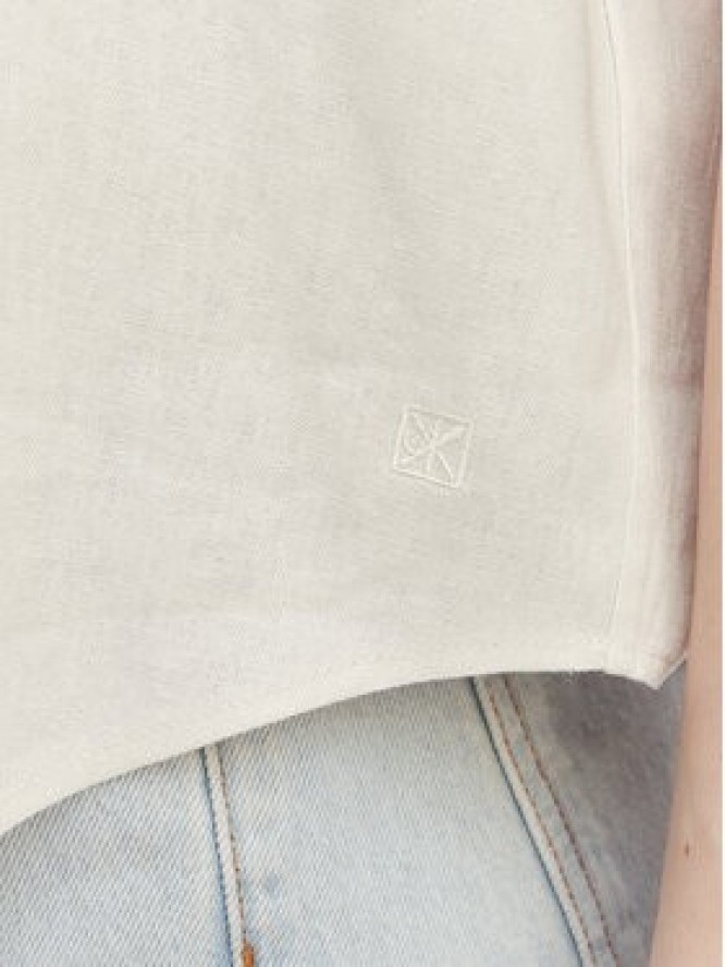 Calvin Klein Jeans Koszula Monogram LV04RC276G Beżowy jasny Slim Fit