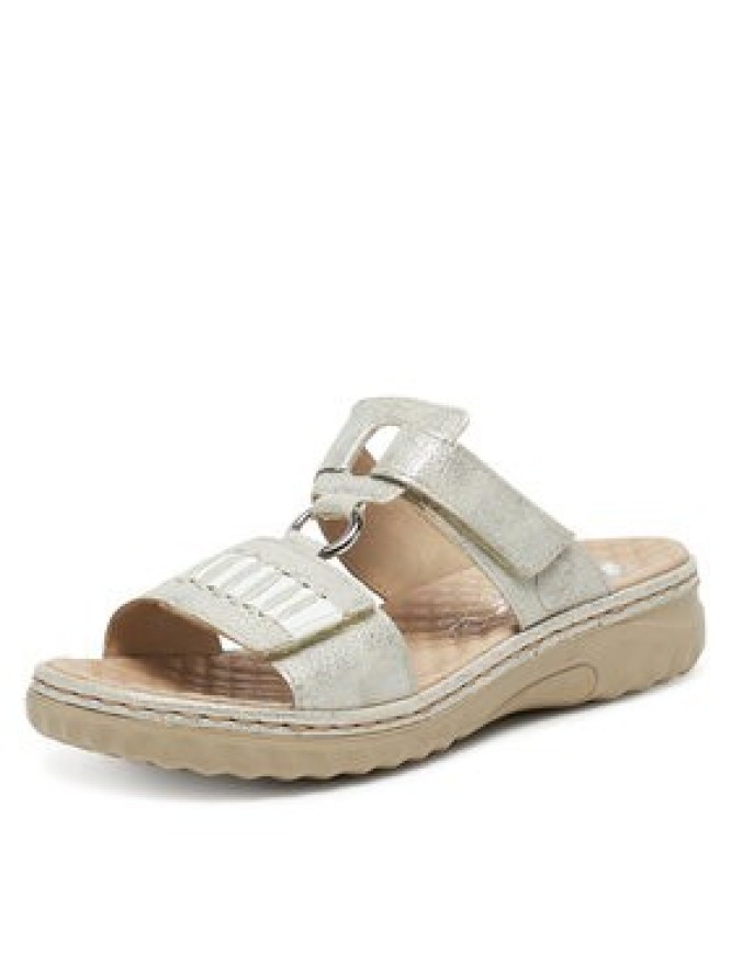 Rieker Klapki 60481-40 Srebrny
