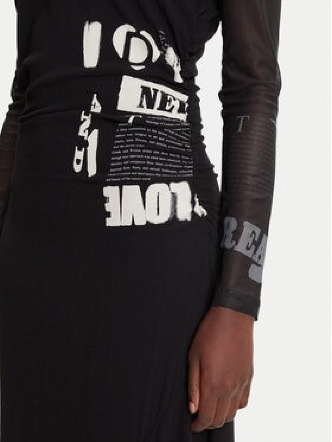 Desigual Sukienka codzienna Posinew 25WWVW26 Czarny Slim Fit