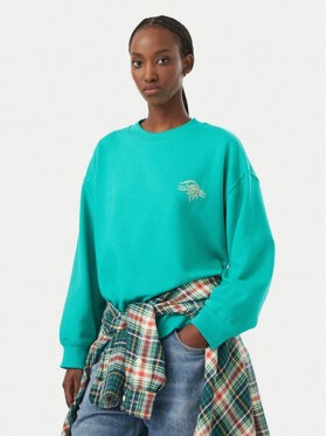 Quiksilver Bluza Standard Crew EQWFT03188 Zielony Regular Fit