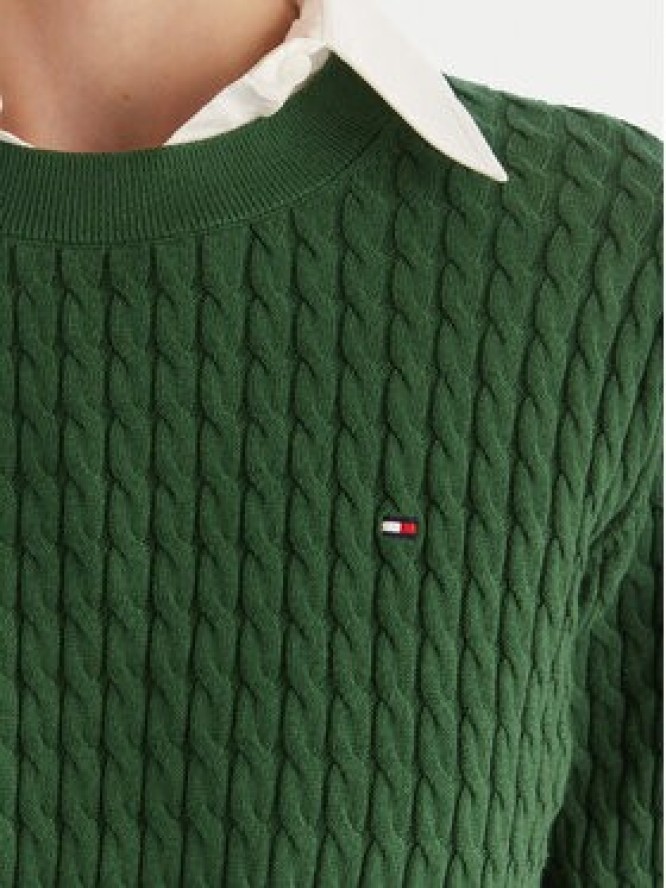 Tommy Hilfiger Sweter Fine WW0WW44993 Zielony Regular Fit